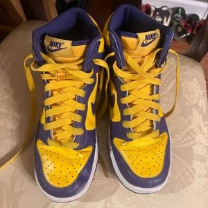 Purple and yellow Nike